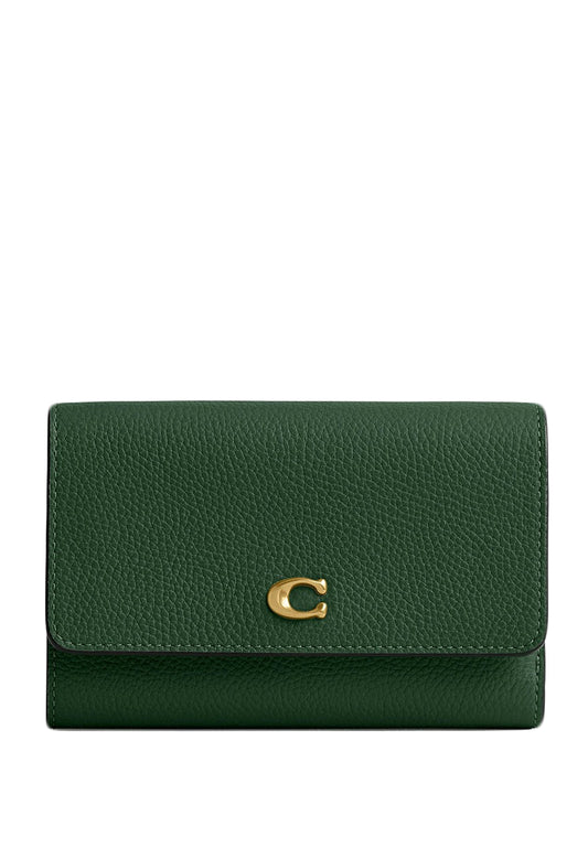 Coach Essential Medium Flap Wallet - Green