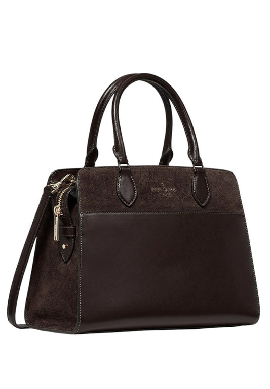 Kate Spade Madison Suede Medium Satchel - Hot Fudge