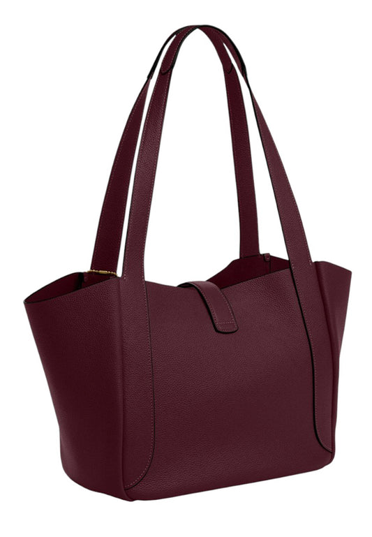 Coach Hadley Turnlock Tote Bag - Dark Wine