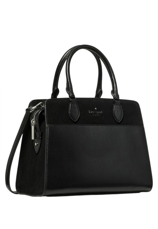 Kate Spade Madison Suede Medium Satchel - Black