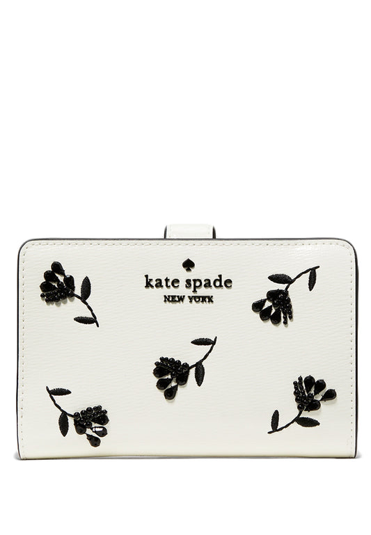 Kate Spade Floral Medium Bifold Wallet - White/Multi