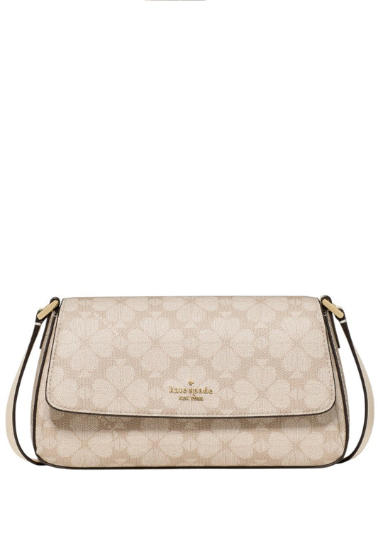 Kate Spade Sutton Spade Flower Mini Crossbody Bag - Dark Beige