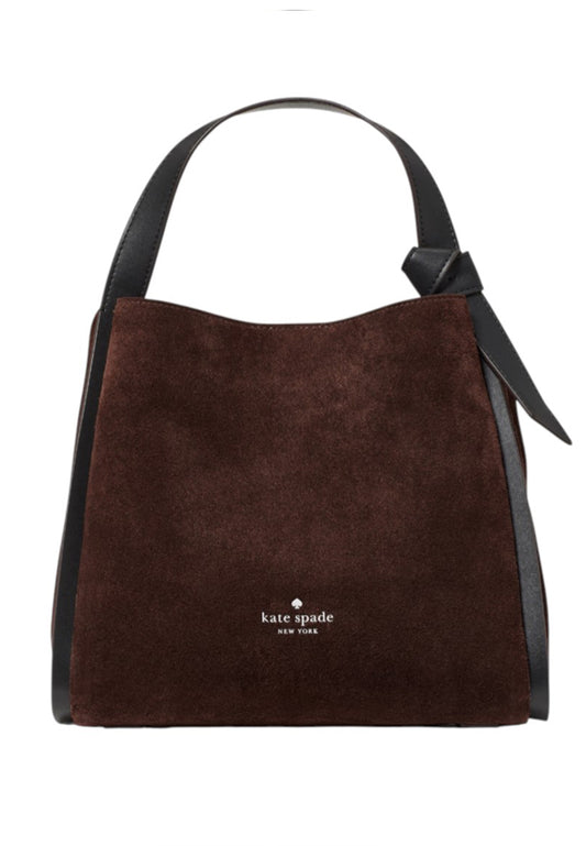 Kate Spade Knott Suede Convertible Carryall - Hot Fudge