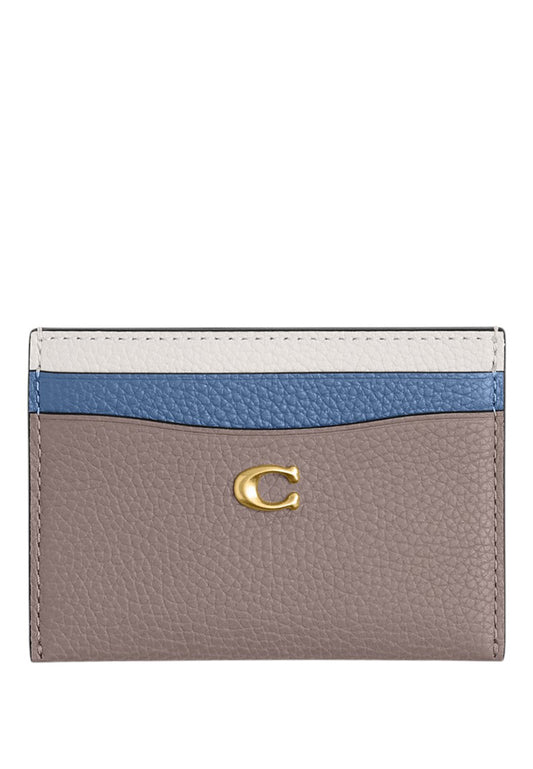 Coach Essential Card Case In Colorblock - Ash/Multi