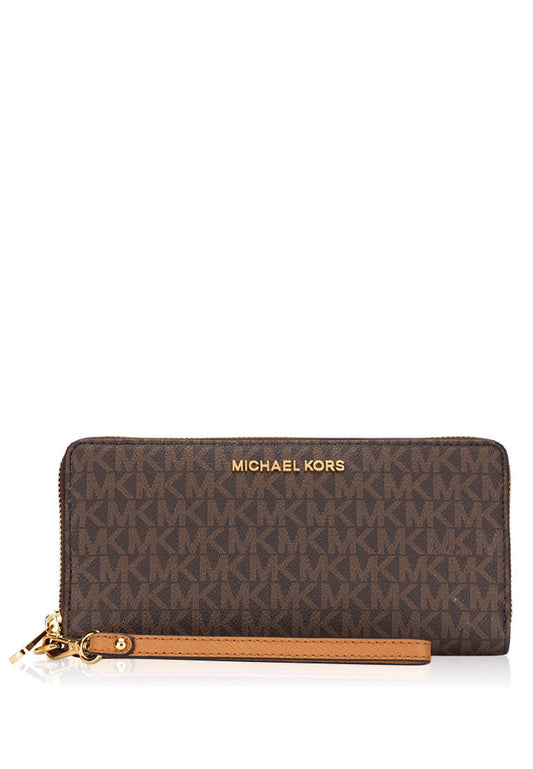 Michael Kors Jet Set Travel Large Travel Signature Continental Wallet - Brown