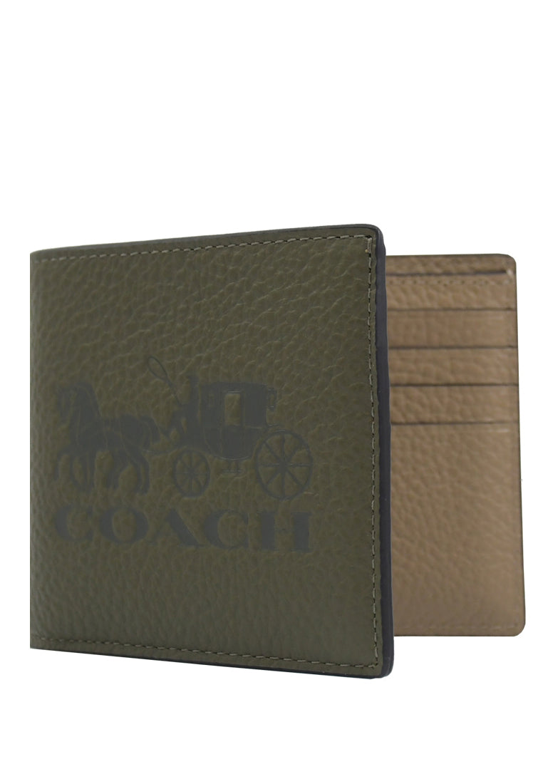 Coach Mens 3-In-1 Wallet In Colorblock With Horse And Carriage - Olive