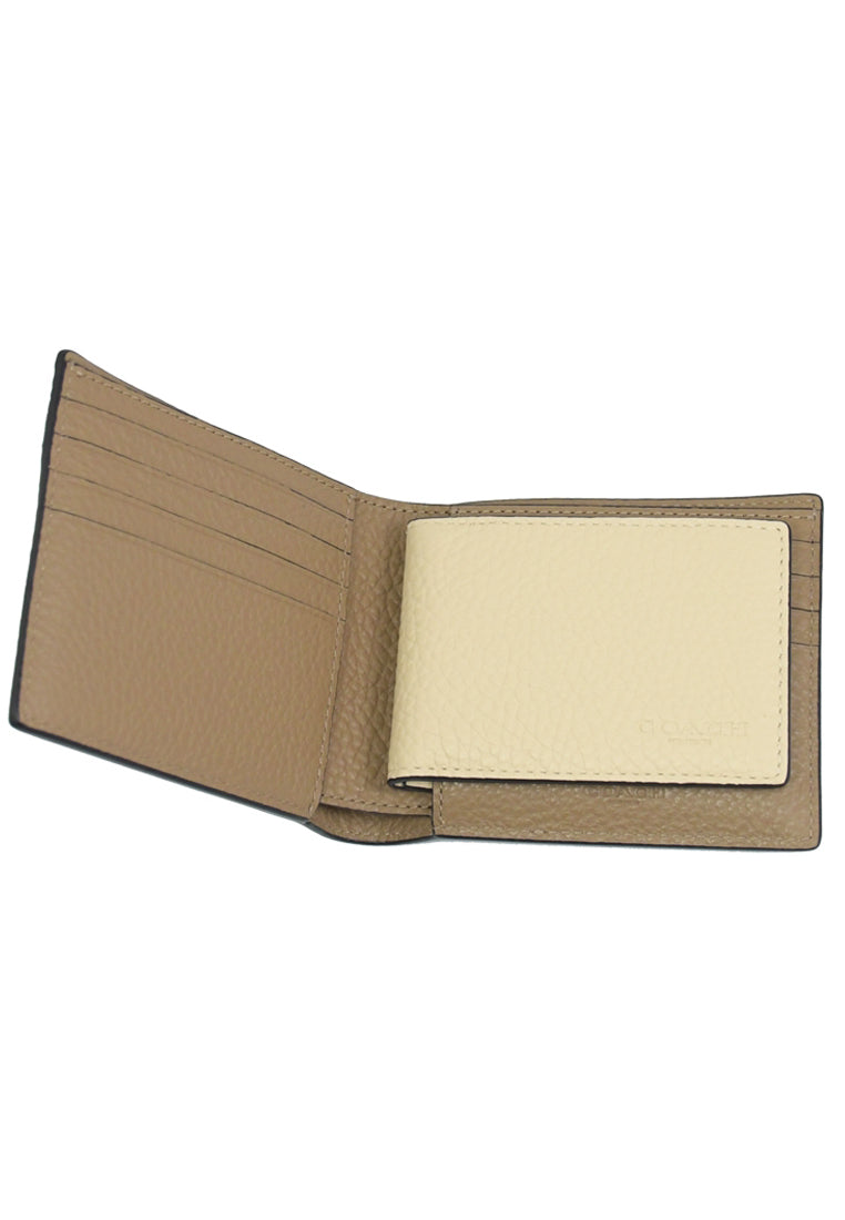 Coach Mens 3-In-1 Wallet In Colorblock With Horse And Carriage - Olive