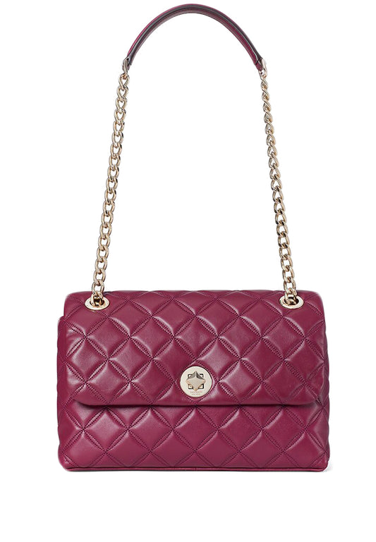 Kate Spade Natalia Medium Flap Shoulder Bag - Bright Cherry