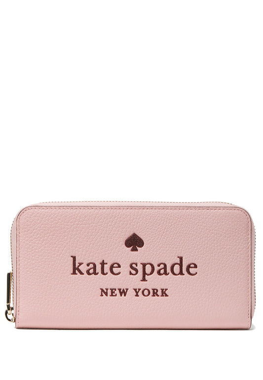 Kate Spade Glitter Embossed Leather Wallet - Rose Smoke