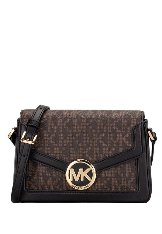 Michael Kors Jessie Small Signature Crossbody Bag - Brown/Black