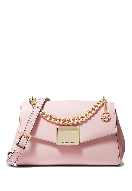 Michael Kors Lita Small Leather Crossbody Bag - Powder Blush