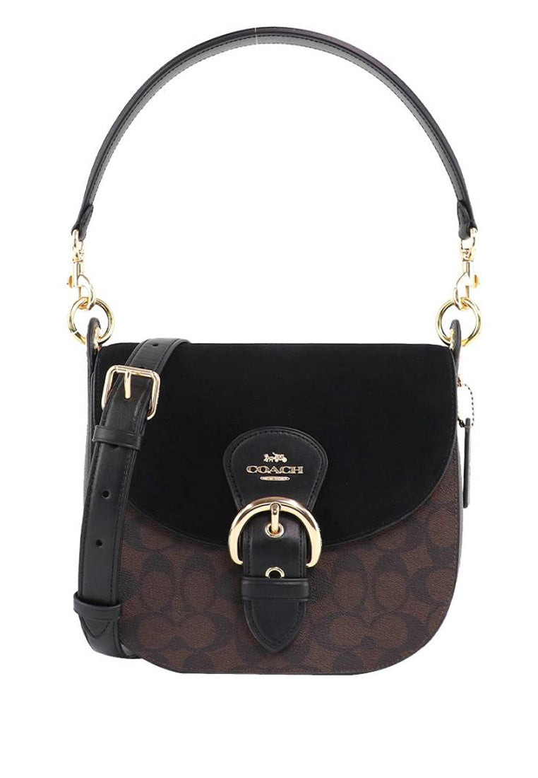 Coach Kleo Shoulder Bag 23 In Signature Canvas - Dark Brown