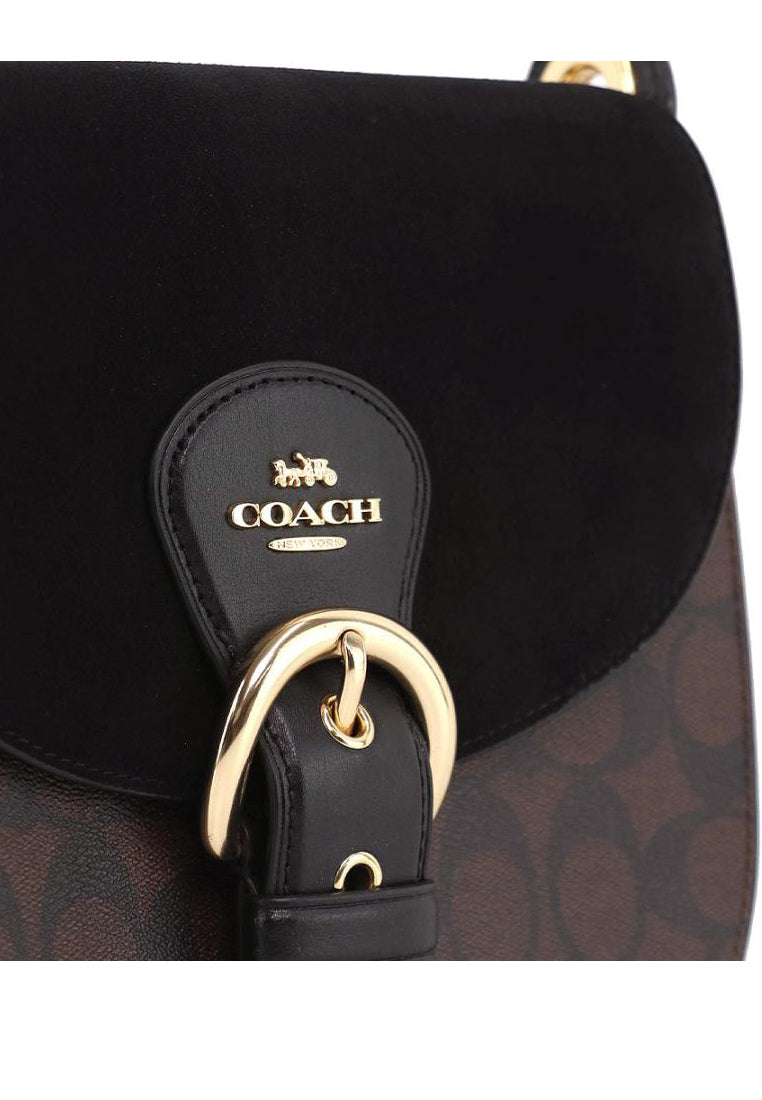 Coach Kleo Shoulder Bag 23 In Signature Canvas - Dark Brown