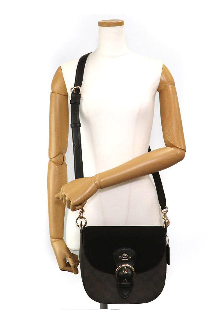 Coach Kleo Shoulder Bag 23 In Signature Canvas - Dark Brown