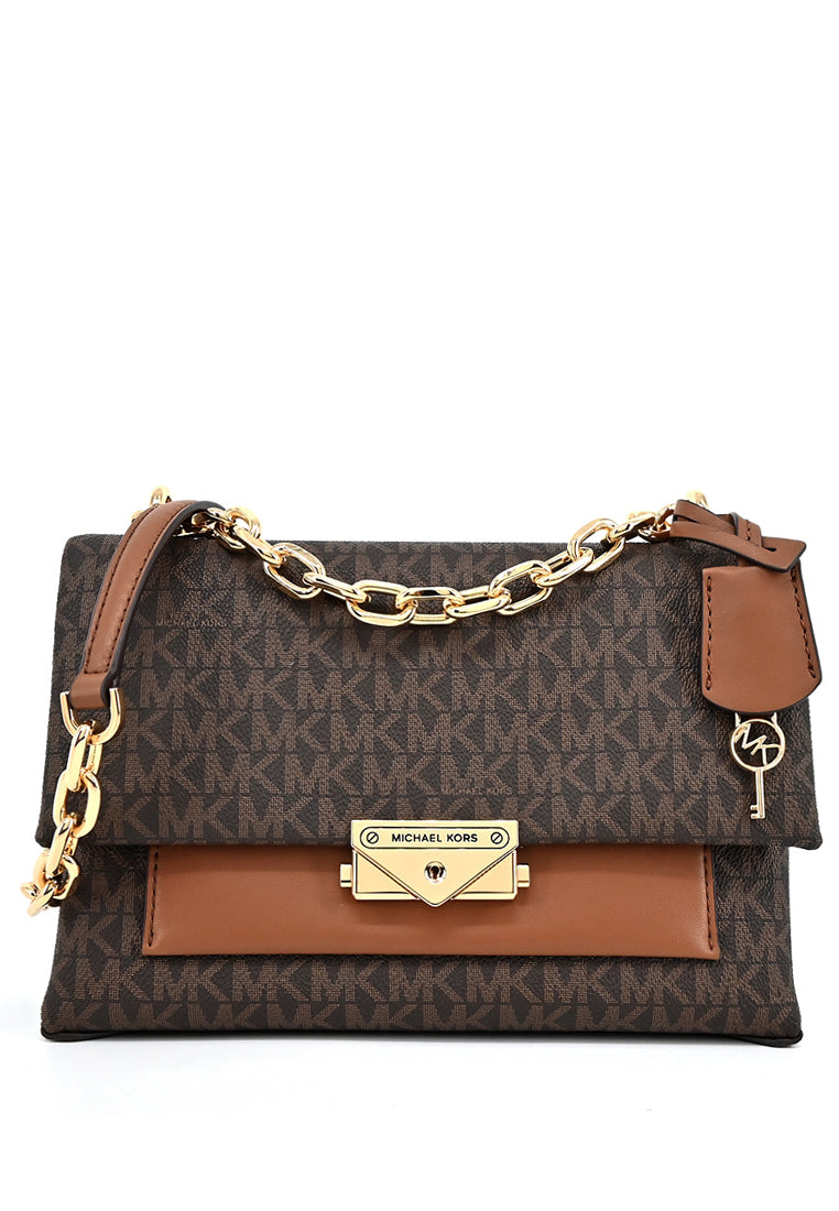 Michael Kors Cece Medium Logo Shoulder Bag Brown