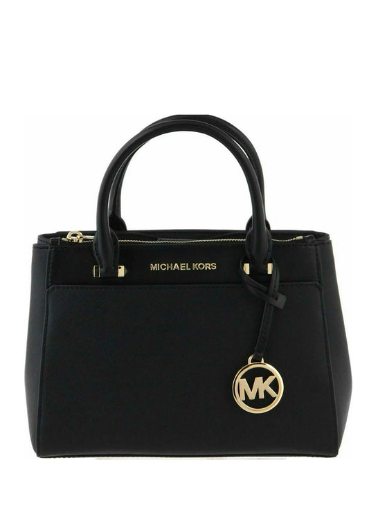Michael Kors Gibson Small Saffiano Leather Satchel - Black