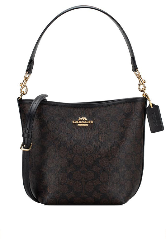 Coach City Bucket Bag In Signature Canvas - Walnut Black