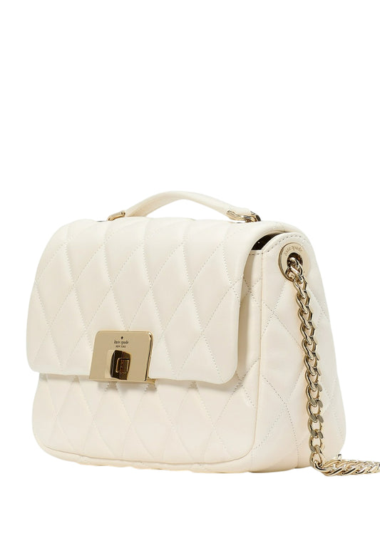 Kate Spade Carey Quilted Small Flap Crossbody - White