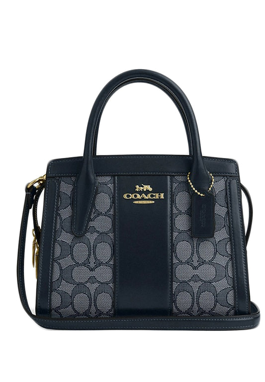Coach Andrea Carryall Bag In Signature Jacquard - Navy