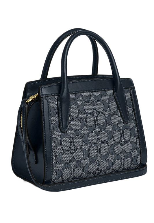 Coach Andrea Carryall Bag In Signature Jacquard - Navy