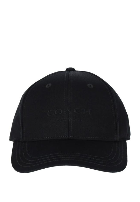 Coach Embroidered Baseball Hat - Black