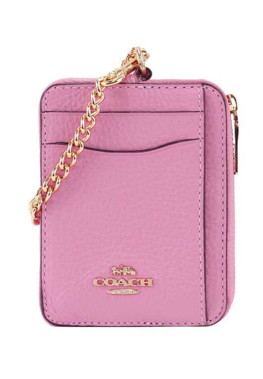 Coach Zip Card Case - TRUE Pink