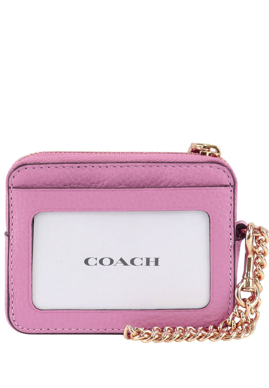 Coach Zip Card Case - TRUE Pink
