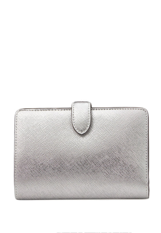 Kate Spade Madison Metallic Medium Compact Bifold Wallet - Lunar Light