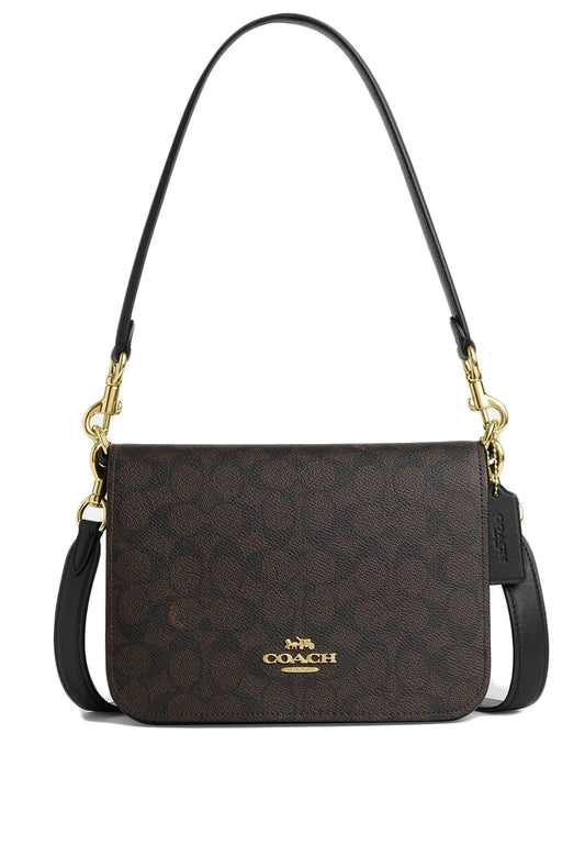 Coach Quinn Bag In Signature Canvas - Walnut/Black