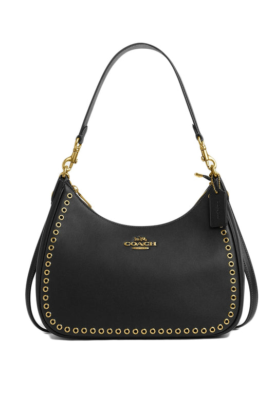 Coach Teri Hobo Bag With Grommets - Black