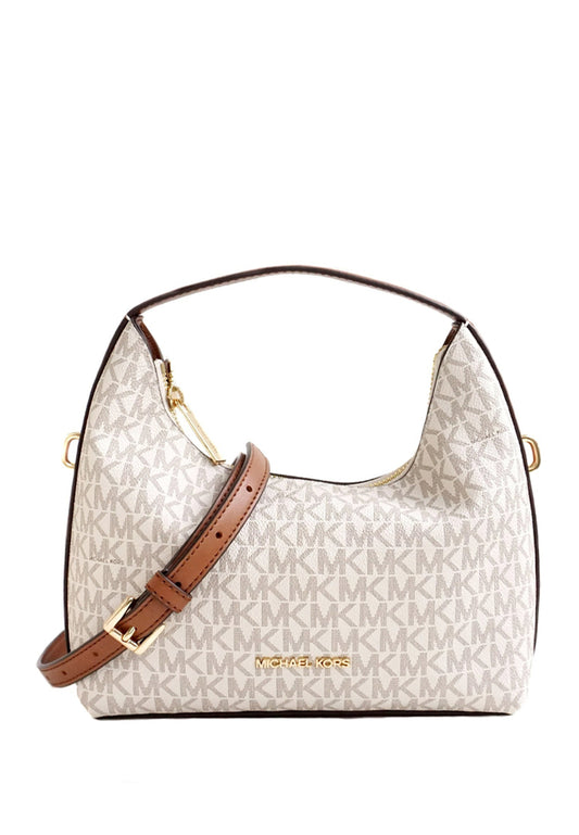 Michael Kors Ember Small Signature Logo Messenger Bag - Light Cream/Multi