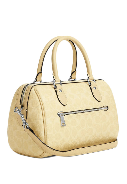 Coach Rowan Satchel Bag In Signature Canvas - Yellow
