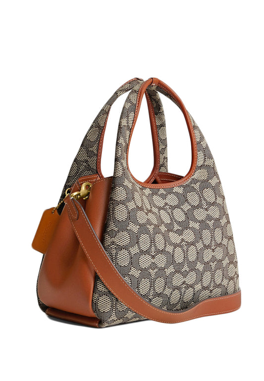 Coach Lana Shoulder Bag 23 In Signature Jacquard - Brown