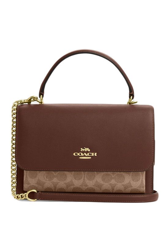 Coach Klare Top Handle Bag In Signature Canvas - Tan/Brown