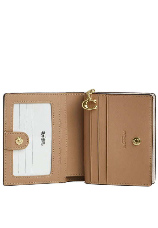 Coach Snap Wallet With Floral Print - White/Multi