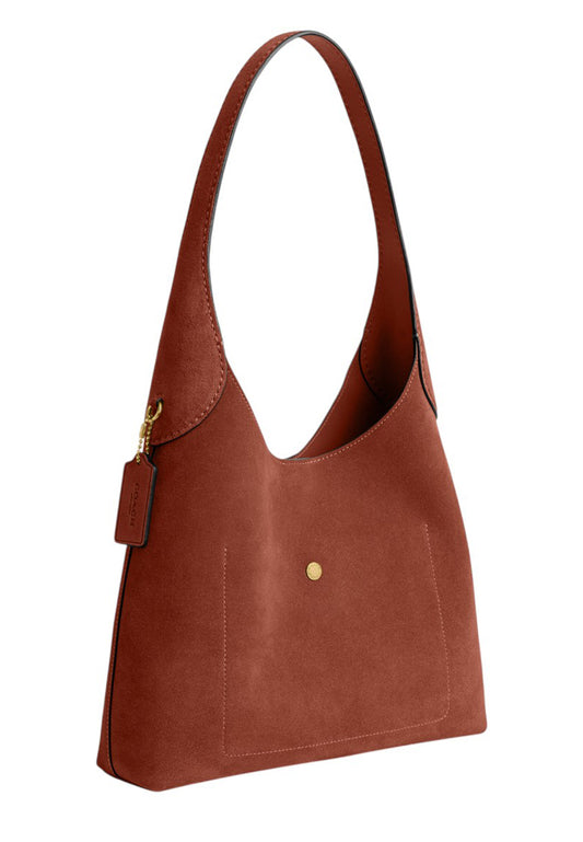 Coach Suede Brooklyn Shoulder Bag 28 - Clay