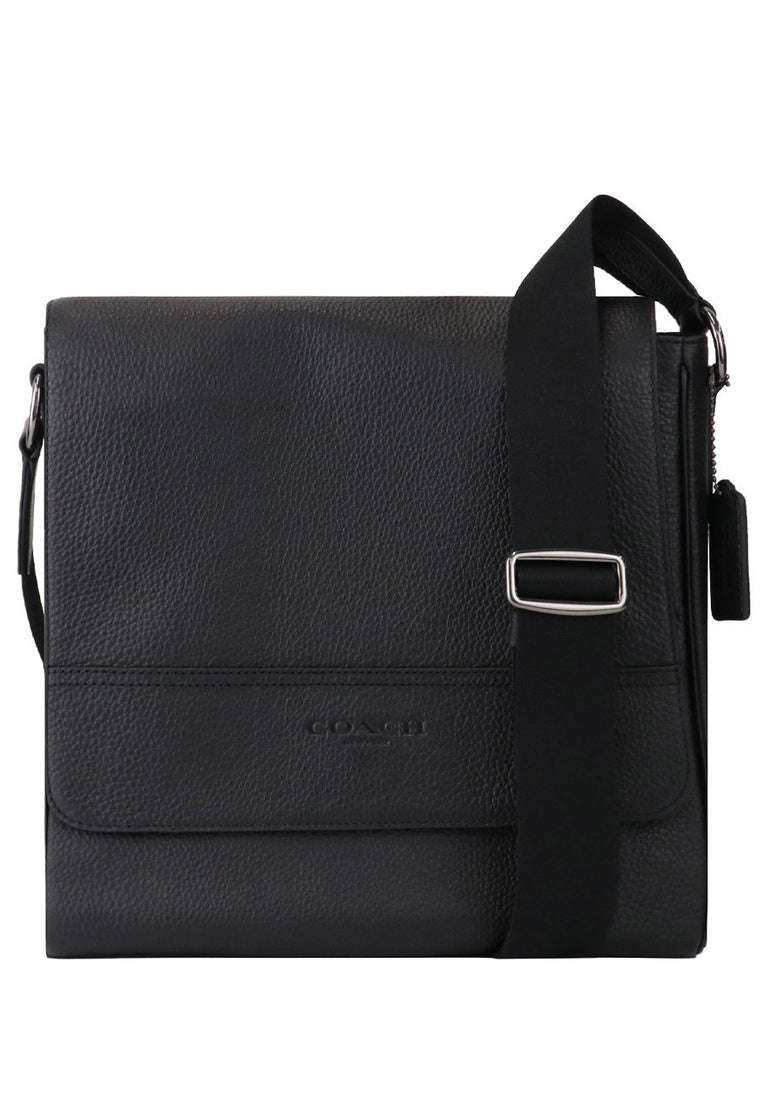 Coach Mens Houston Map Messenger Bag - Black
