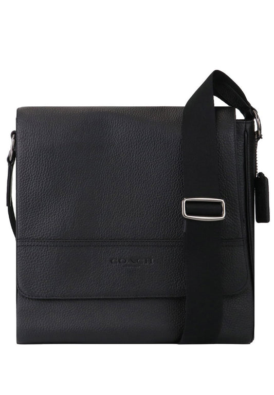 Coach Mens Houston Map Messenger Bag - Black