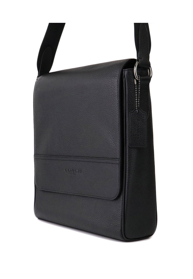 Coach Mens Houston Map Messenger Bag - Black
