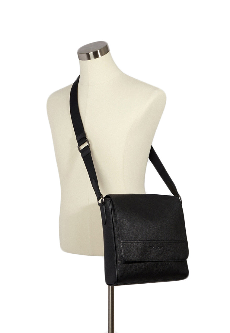 Coach Mens Houston Map Messenger Bag - Black