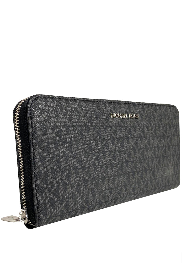 Michael Kors Jet Set Travel Large Travel Signature Continental Wallet - Black