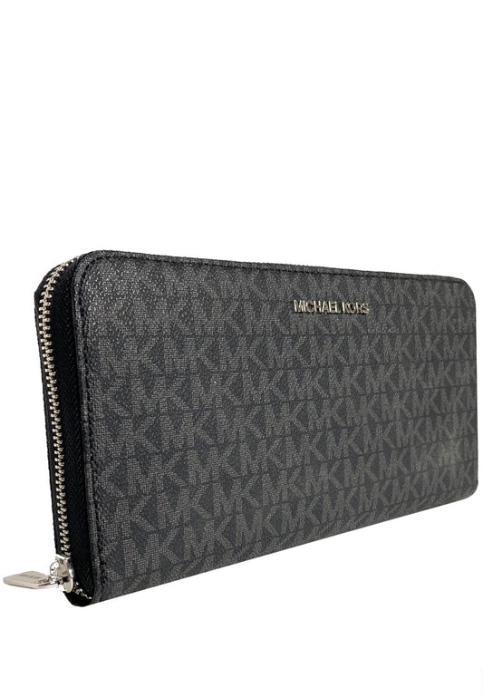 Michael Kors Jet Set Travel Large Travel Signature Continental Wallet - Black