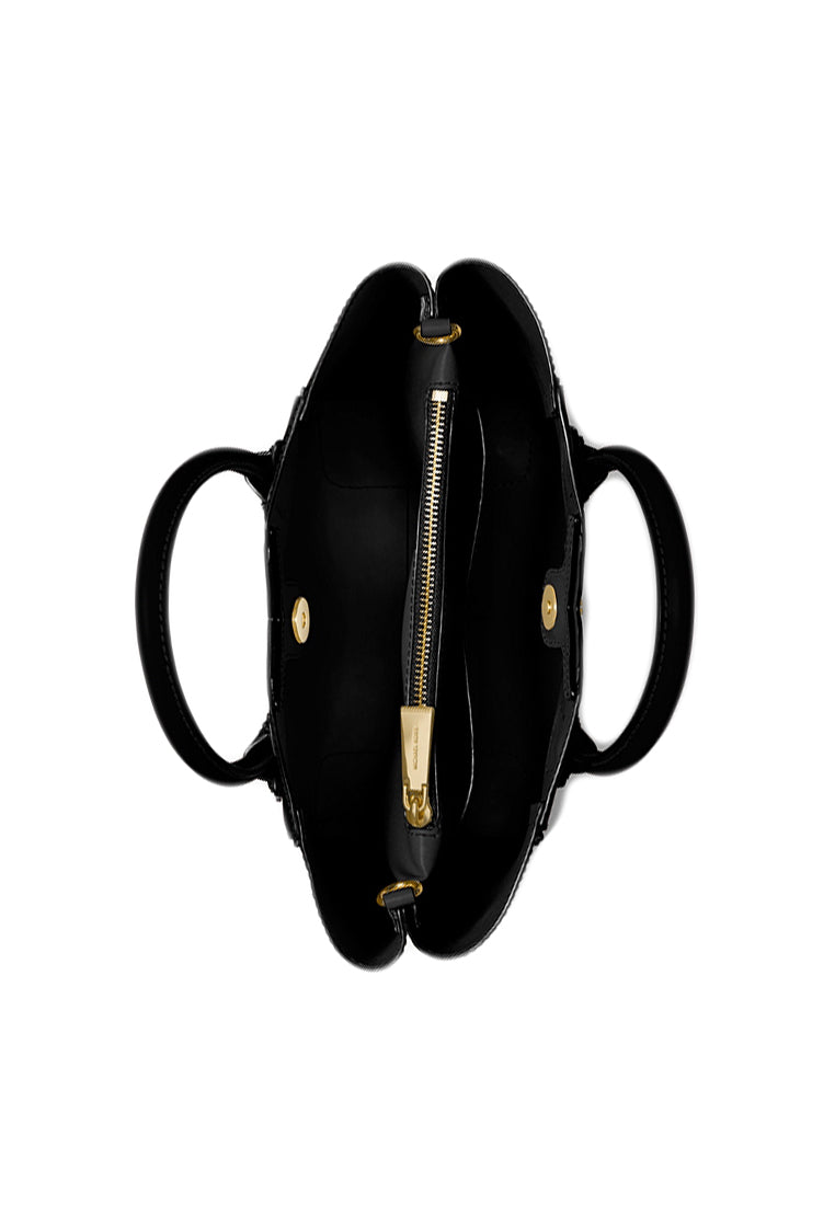 Michael Kors Mae Small Pebbled Leather Messenger Bag - Black