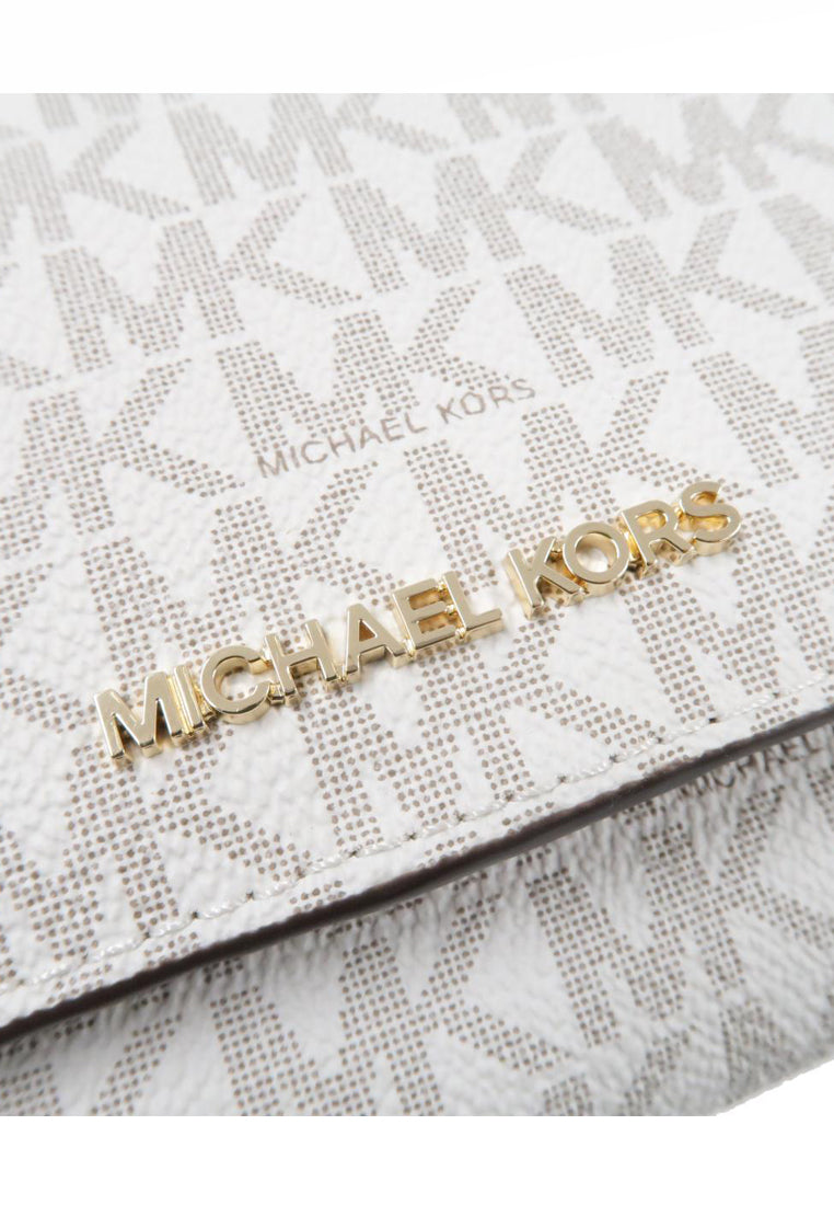 Michael Kors Medium Signature Multi-Functional Phone Crossbody Bag - Vanilla