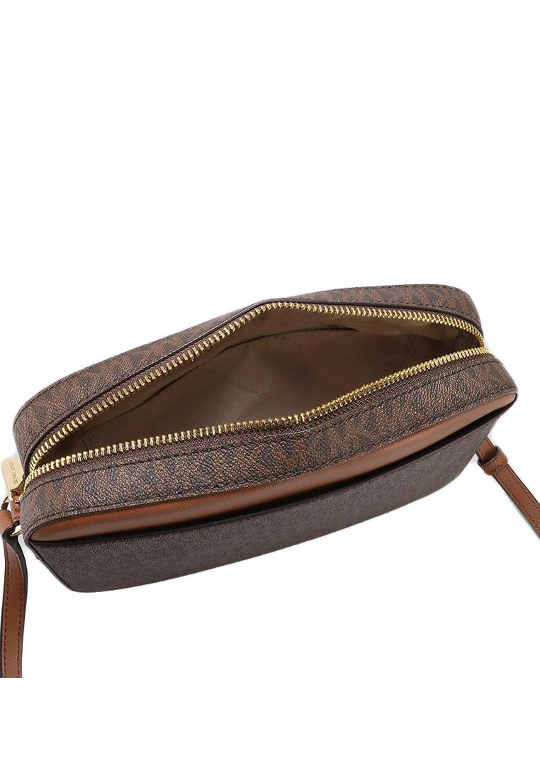Michael Kors Jet Set Item Signature Large Chain Crossbody Bag - Brown