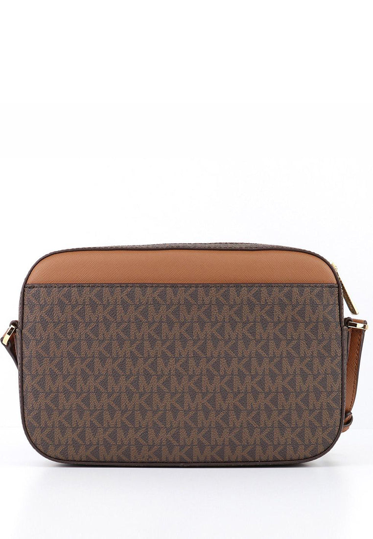 Michael Kors Jet Set Item Signature Large Chain Crossbody Bag - Brown