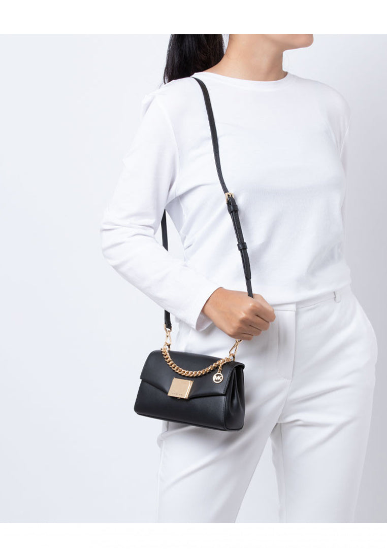 Michael Kors Lita Small Leather Crossbody Bag - Black