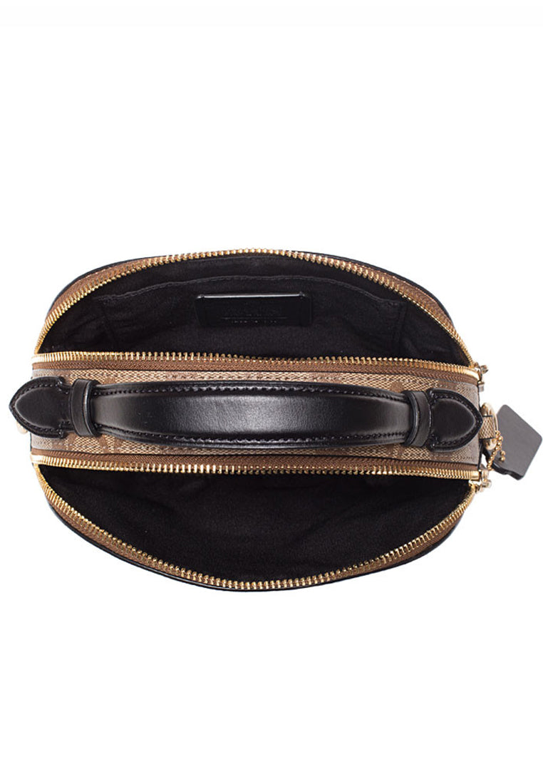 Coach Serena Satchel In Signature Canvas - Brown/Black
