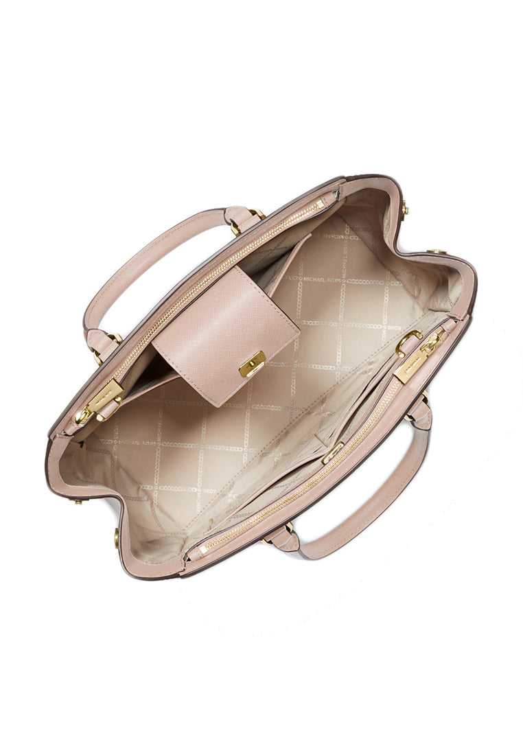 Michael Kors Park Large Leather Satchel - Soft Pink