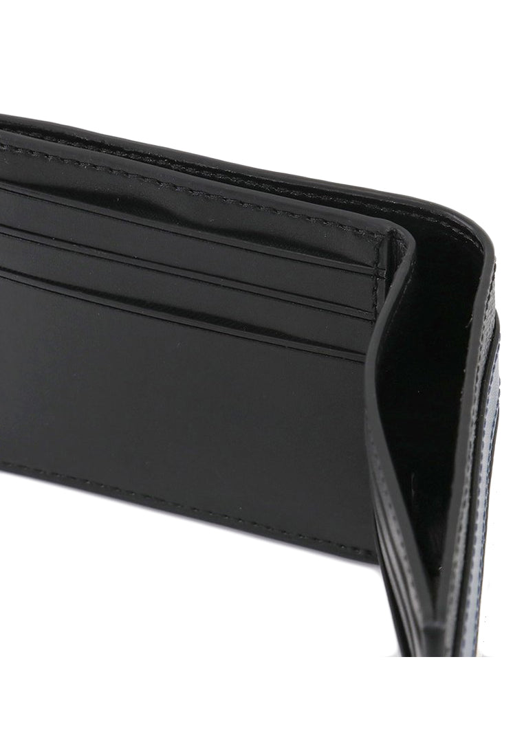 Coach Mens Slim Billfold Wallet In Signature Canvas With Varsity Stripe - Black/Denim/White